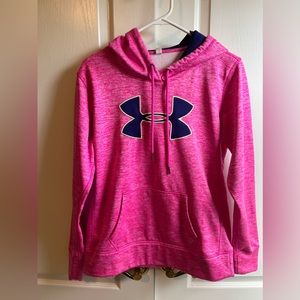 Under Armour Classic Pink/Navy Athletic Sweatshirt, Youth L